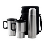 2x Mugs and Vacuum Flask , Travel Mugs, Beverage Gear