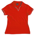 V-Neck Spandex Polo , Ladies Polo Shirts, Clothing