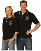 Tipped Cotton Jersey Polo , Ladies Polo Shirts, Clothing