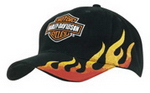 Flame Embroidered Cap , Race Pattern Caps, Car Promotion Gear