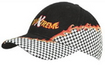 Check Embroidered Cap, Race Pattern Caps, Car Promotion Gear