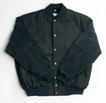 Baseball Jacket with Suede Sleeves , Jackets