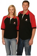 Tri-Colour Raglan Polo , Ladies Polo Shirts, Clothing