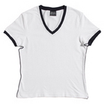 Ladies Spandex V-Neck T-Shirt , Clothing