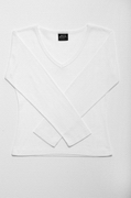 Ladies Long-Sleeve V-Neck T-Shirt , Clothing