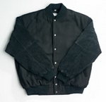 Baseball Jacket with Suede Sleeves , Jackets, Clothing